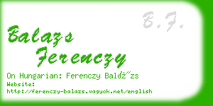 balazs ferenczy business card